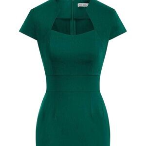 Grace Karin Bodycon Pencil Dress, Dark Green | M